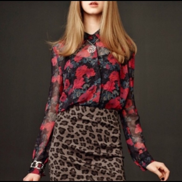 ClaUdiA RiChArd shEer sleEve fl0rAl bl0uSe ๐ฆจ - Picture 7 of 15